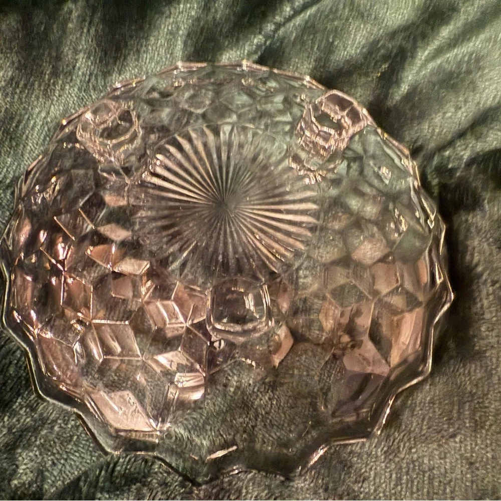 VINTAGE FOSTORIA AMERICAN CLEAR 3 FOOTED CANDY / NUT DISH 7 INCHES